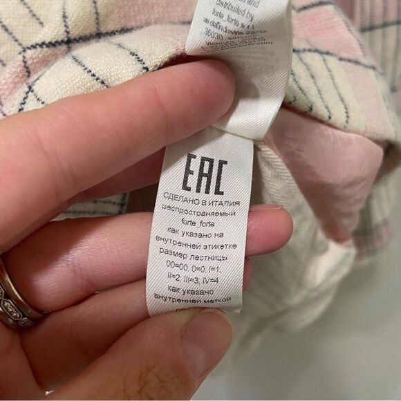 Forte Forte Pink Plaid Virgin Wool Blend Blazer sz II (6) - Picture 6 of 14